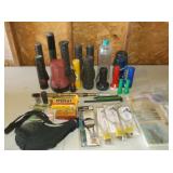 Fishing Pole , Flashlight, Survival Gear