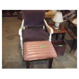 Chair, stool, end table lamp, trash can
