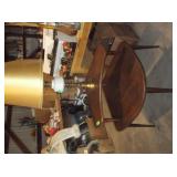 Vintage corner table & lamp