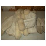 Shearling wool coat to repair & slippers