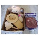 Wood Craft Figurines and Raffia