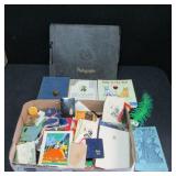 Old PhotoAlbum with Photos, Copper Thimble