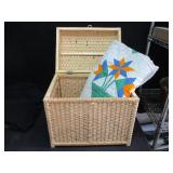 Large Picnic Basket and Blanket