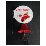 Texaco Gasoline Fire- Chief Metal Sign