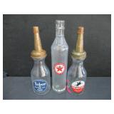 Tiolene, Texaco and Frontier Oil Bottles