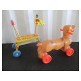 Playskool Wooden Giraffe Toddle Toy 1950s / 60s