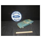 Round Genuine Ford Parts Sign, Model Ford Mustang