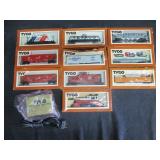 10) Tyco Electric Train Engine And Cars,