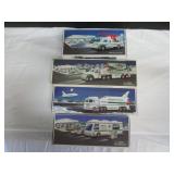 4) Hess Battery Operated Die Cast Collector Trucks