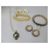 Signed Bracelet by Jeanine With Matching Earrings