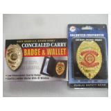 Volunteer Firefighter Zinc Alloy Badge and