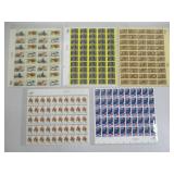 5) 8c Sheets Of Collector Stamps, Wildlife