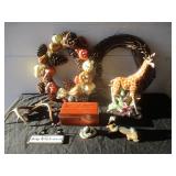 Wreaths, Antlers, Lane Wood Box, Figurines