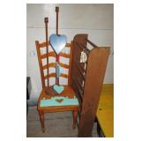 Chair, Quilt Stand, Candlobra and Hearts