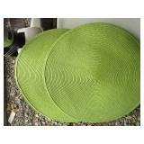2) Beautiful Green Circular Place Mats