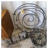 Metal Candle Holder with Glass Candle Holders