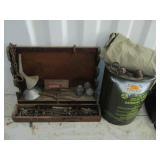 Gun Rack, Old Funnels, Storage Barrel