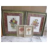 4) Framed Floral Wall Art
