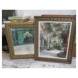 Beautiful Framed Picture And Framed Mirror