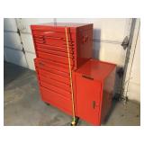 Rolling Tool Box, 3 Part with some Tools, Drill