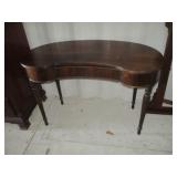 Kidney Shaped Mahogany Desk