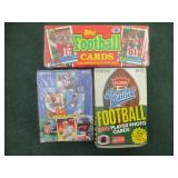 3) Boxes Collectable Football Cards (Topps, Fleer