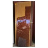 Plastic Cover, 2) Sliding Closet Doors, 2) Doors
