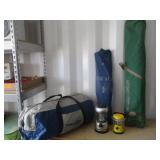 Folding Cot, Lanterns, Tent