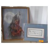 Framed Sue Dawe Native American Print, Framed