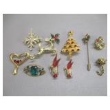 Holiday Pins and Brooches