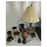 Lamp, Pots and Pitchers