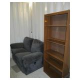 Loveseat and Bookshelf