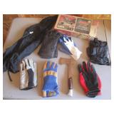 Coelman Camp Stove, Hatchet, Gloves