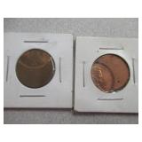 2) Off Center "Error" Pennies