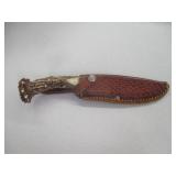 Knife with Antler Handle