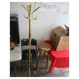 Coat Rack, Stool, Folding Chair