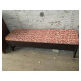 Wood Storage Bench with Fabric Cushion Top