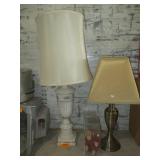 2) Lamps, Containers, Suffed Monkey