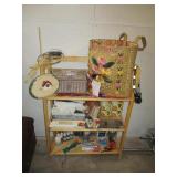 Craft Shelving Unit with Contents