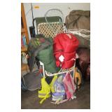 2) Sleeping Bags, Fish Net, Shower Bag
