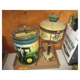 John Deere Lamp & Popcorn Tin