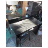 Desk, Book Shelf, Night Stand, Lamp, Chair