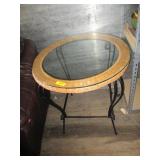 Round Glass End Table