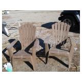 Two Planters, Two Lawn Chairs