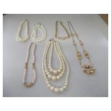 Beaded Pearl Type Necklaces, Napier Necklace