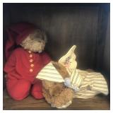 Boyds Bear Sleeping in Red Pajamas and Sleeping
