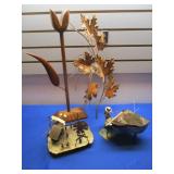 Mid Century Wind Up Music Sculptures