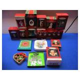 14) Hallmark Keepsake Ornaments & Snowman Set