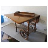 Vintage Serving Cart And Tray