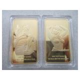 2) .999 Fine Gold Clad Bars